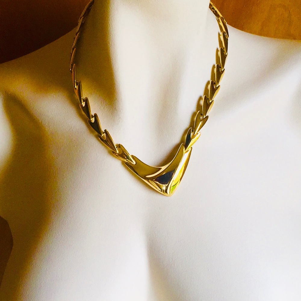 Set of Napier Gold Tone Necklace & Earrings
